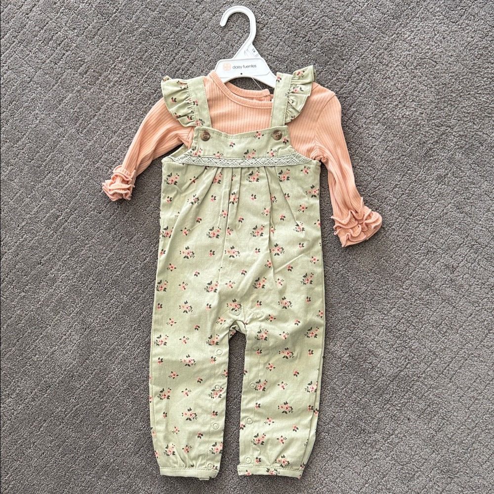 Daisy Fuentes Peach and Green Kids Matching Set
